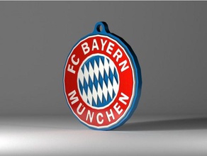 fc bayern munich keychain keychains bavaria mnchen football germany soccer 3d print model - Mito3D