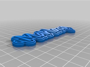 meine angepasste multiline-tag Schlüsselanhänger kundengebundene 3d print model - Mito3D