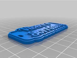 vivere e sorridere keychains customized 3d print model - Mito3D