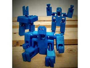 rob cubo Bau-Spielzeug Gelenken Roboter toyart 3d print model - Mito3D