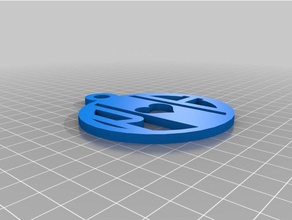 pe 2 monograma colgante la joyería personalizado 3d print model - Mito3D