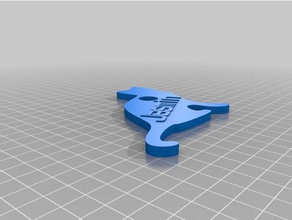 privesek kocka jasmin de porte-clés personnalisé 3d print model - Mito3D