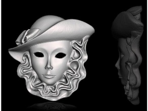 Maske - maschera tipica italiana di venezia Skulpturen Dekoration italia Italien aus Venedig 3d print model - Mito3D