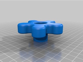 smooth n' curvy star knob m10 parts customized 3d print model - Mito3D