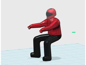 Schneemobil-Fahrer Abbildung Menschen Motorrad-Fahrer Reiter-Figur 3d print model - Mito3D