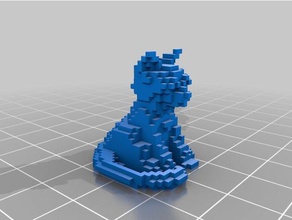 voxel kitty sculptures 3d print model - Mito3D