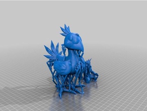 chocobo bulut meshmixer destekler video oyunları diamonds 3d print model - Mito3D