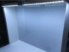 diodo emissor de habitação ikea micke office arduino luz o nano prenta dupla xl ultra-som ultra-sônica montagem sensor ultra-sônico mudar do 3d print model - Mito3D