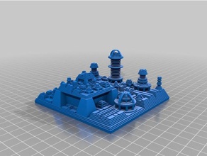 meu personalizados cidade futurista construtor de gerador a arte personalizado 3d print model - Mito3D
