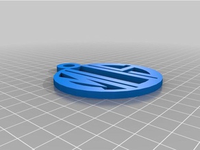 mus monograma colgante la joyería personalizado 3d print model - Mito3D