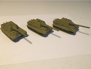 jagdtiger de 1 a 100 veículos 1-100 chamas da guerra alemanha 3d print model - Mito3D