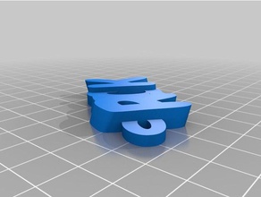 my customized iamburny's v2 text - name rick keychains 3d print model - Mito3D