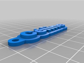 c-Linie Schlüsselanhänger kundengebundene 3d print model - Mito3D