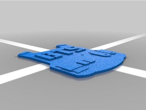 bts logo keychain de 3d print model - Mito3D