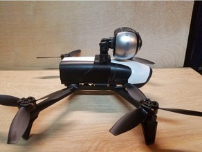 bebop 2 upper mount r c veículos 360 suporte de câmera drone a gopro papagaio 3d print model - Mito3D
