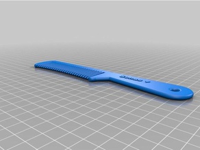 my customized ergonomic hair comb personalized text household 3d print model - Mito3D