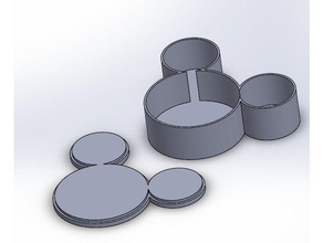 mickey-mouse-Schmuck-box Container 3d print model - Mito3D
