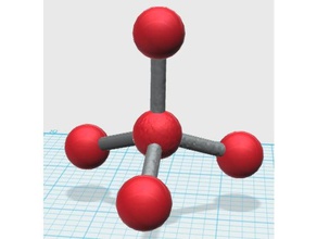 estrutura molecular tetraédrica de aprendizagem 3d print model - Mito3D