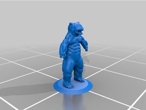 urso de esculpir animais martialdesign escultura emenda tampo mesa warhammer 3d print model - Mito3D