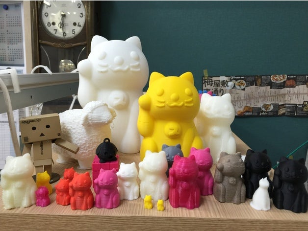 smilelink lucky cat animals 3D print model - Mito3D