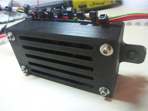 4x irlz34 mosfet + heat sink case raspberry rgb-w led stripe electronics 3d print model - Mito3D
