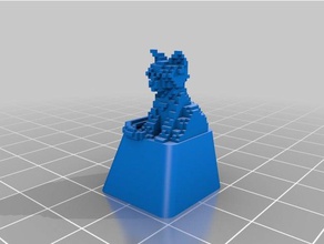 voxel chat keycap cherry mx L'impression 3d 3d print model - Mito3D