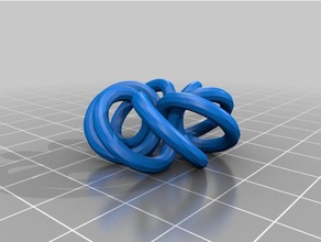 free-standing torus x 7 lobes 3d printing customized 3d print model - Mito3D