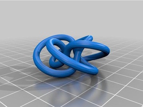 free-standing torus x 4 lobes 3d printing customized 3d print model - Mito3D