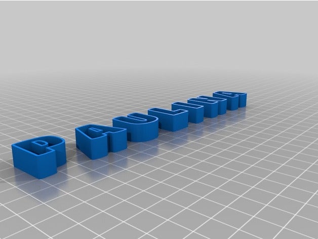 letras pauli Skulpturen kundengebundene 3D print model - Mito3D