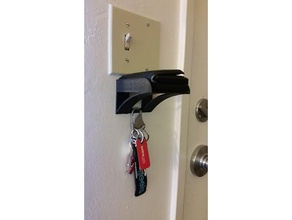 wall mounted wallet & key holder organization keychain keyring mount oraganizer 3d print model - Mito3D