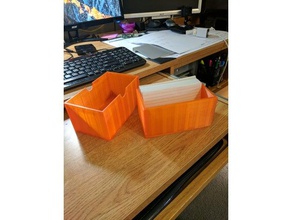 index card box containers 3d printed lid high school hobby cards middle note notecard notecards notes study 3d print model - Mito3D