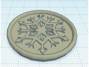 snowflake button accessories 3d print model - Mito3D