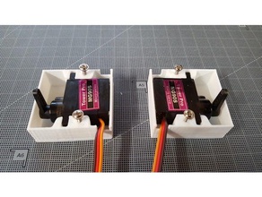 towerpro mg90 servo protection without rod hobby 9g cover mg90s box wing 3d print model - Mito3D