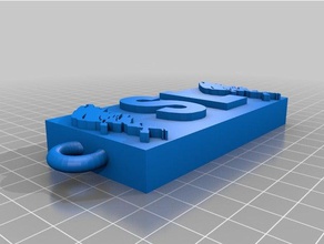 sl key chain 3d printing keychain storm lake tornadoes 3d print model - Mito3D