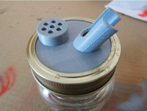 airbrush-Reinigungs-Topf stehen 68mm mason jar Kunst-tools airbrush airbrushstand Reinigung Topf 3d print model - Mito3D