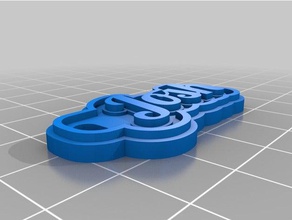 josh de porte-clés personnalisé 3d print model - Mito3D