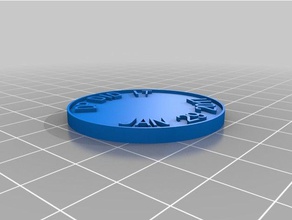 dp chip monedas & insignias personalizado 3d print model - Mito3D
