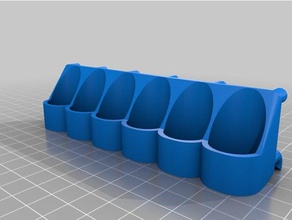 pegboard screwdriver 6 tool holders & boxes customized 3d print model - Mito3D