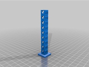 my customized temp calibration tower plav2 3d printing tests 3d print model - Mito3D