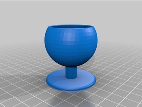 coquetier comida & bebida verre pied 3d print model - Mito3D