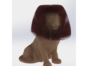 poilu lion double extrusion animaux 3d print model - Mito3D