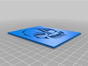 kafatası şablon karambit sanat araçları özelleştirilmiş 3d print model - Mito3D