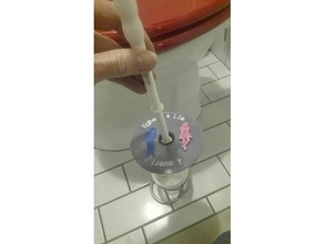 toiletbrush de la cubierta cuarto baño cepillo el inodoro 3d print model - Mito3D