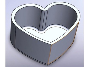 hart box & cover decor cute gift girlfriend heart heartbox love 3d print model - Mito3D
