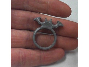 batman ring rings symbol jewelry 3d print model - Mito3D