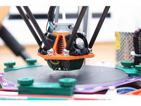 laurman's kossel mini effector 3d printer parts carriage cooling easy print innovative magnetic 3d print model - Mito3D
