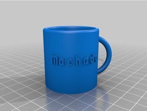 taça de café machado cozinha e sala jantar personalizado 3d print model - Mito3D
