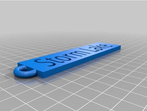 storm lake 3d-drucken iowa keychain 3d print model - Mito3D