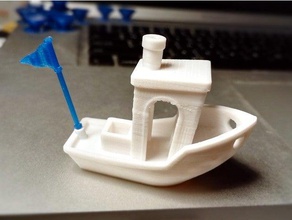 3dflagchy - flag 3dbenchy 3d printing tests benchy boat calibration dualstrusion dual color extruder extrusion flagpole miniature test print tolerance 3d print model - Mito3D