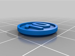 simple monedas de fábrica & insignias las openscad 3d print model - Mito3D